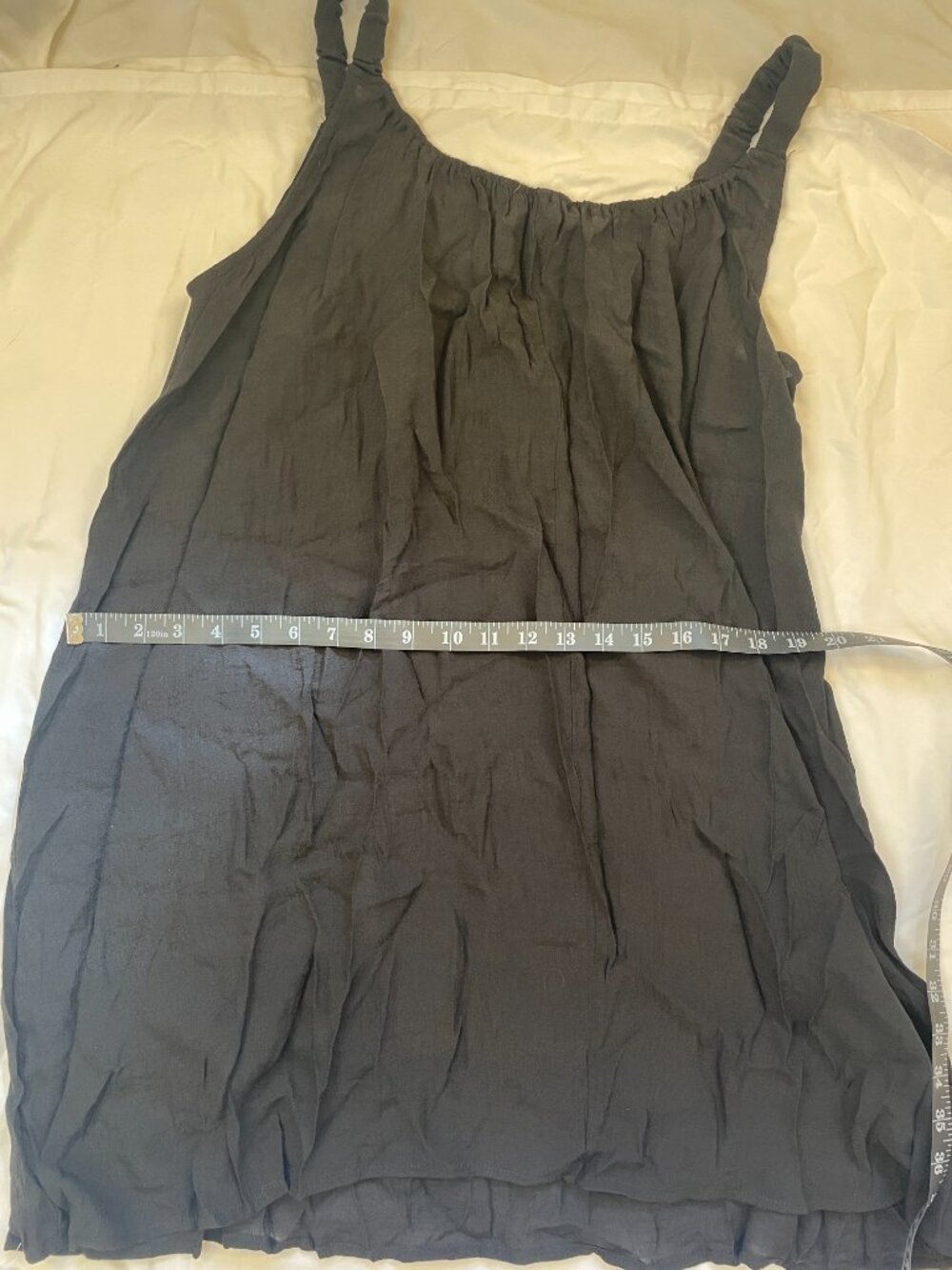 Cupshe Black Loose Scoop Neck Mini Cover-Up Medium - Picture 6 of 6